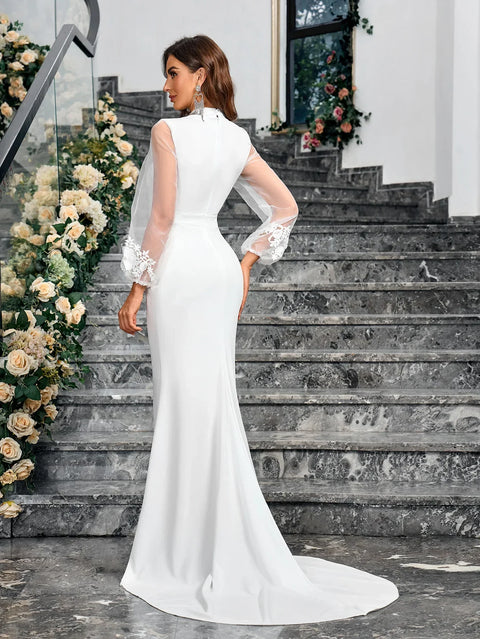 Wedding Guest Dress Women Lace Wedding Dress for Bride 2025 Dresses Wedding Dress V Neck Bridal Gowns Cocktail Party Dresses