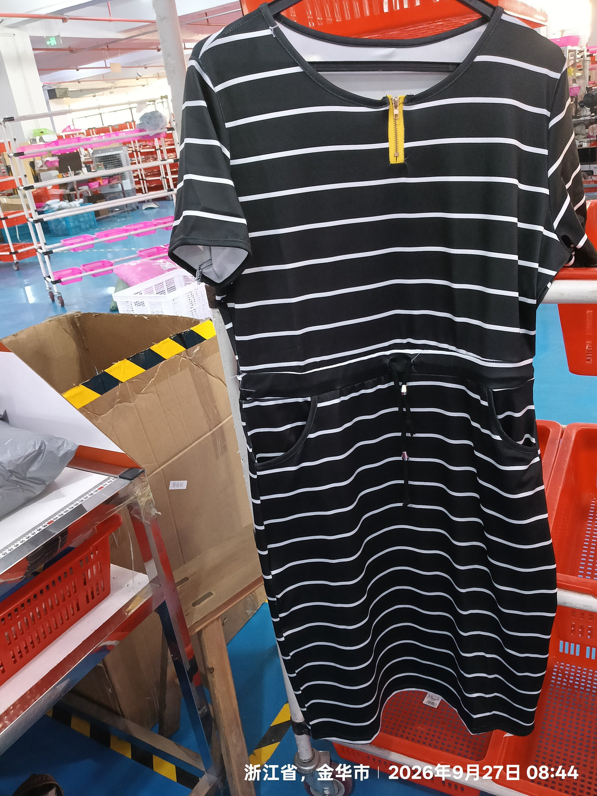 Striped Drawstring Bodycon Mini Dress – view 6 of 6