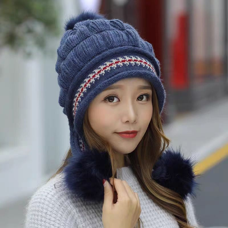 Cozy Fleece-Feel Ear-Flap Pom-Pom Beanie – view 18 of 27 | My Dressing Room