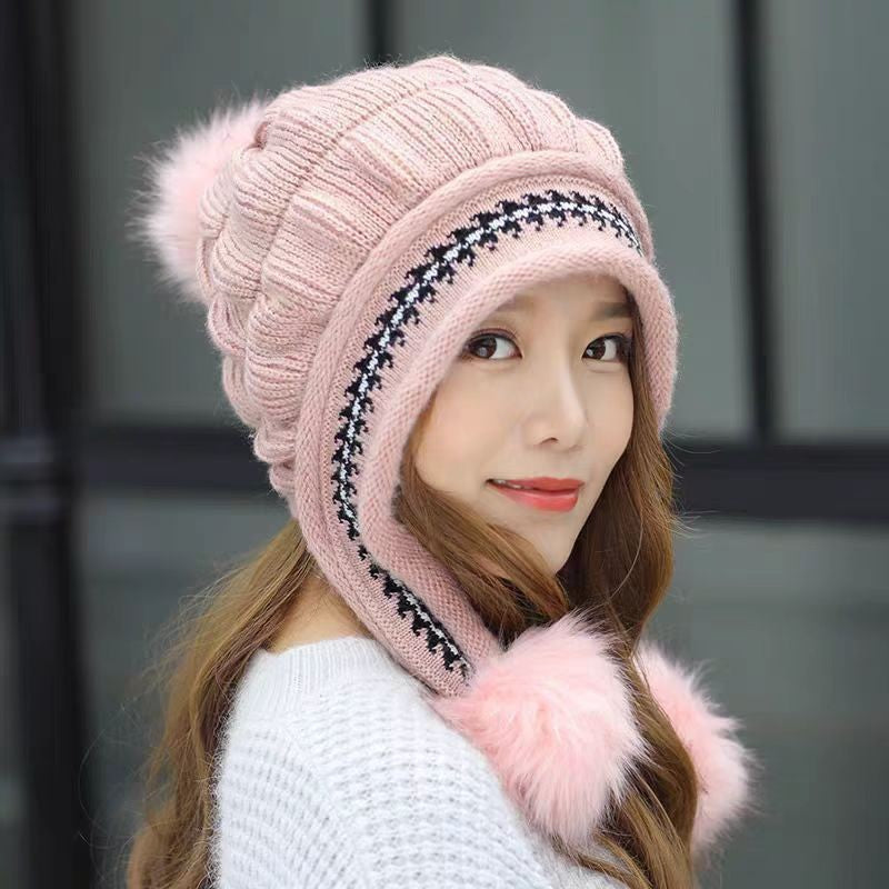 Cozy Fleece-Feel Ear-Flap Pom-Pom Beanie – view 22 of 27 | My Dressing Room