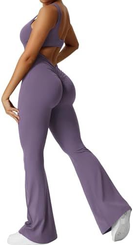 Sleeveless Flare Yoga Jumpsuit – view 16 of 18 | My Dressing Room