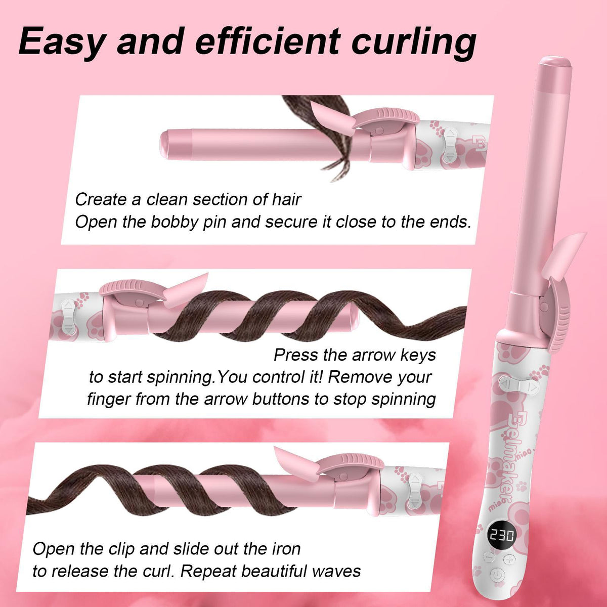 Rotating Ceramic Curling Iron, Iridescent – view 6 of 9 | My Dressing Room