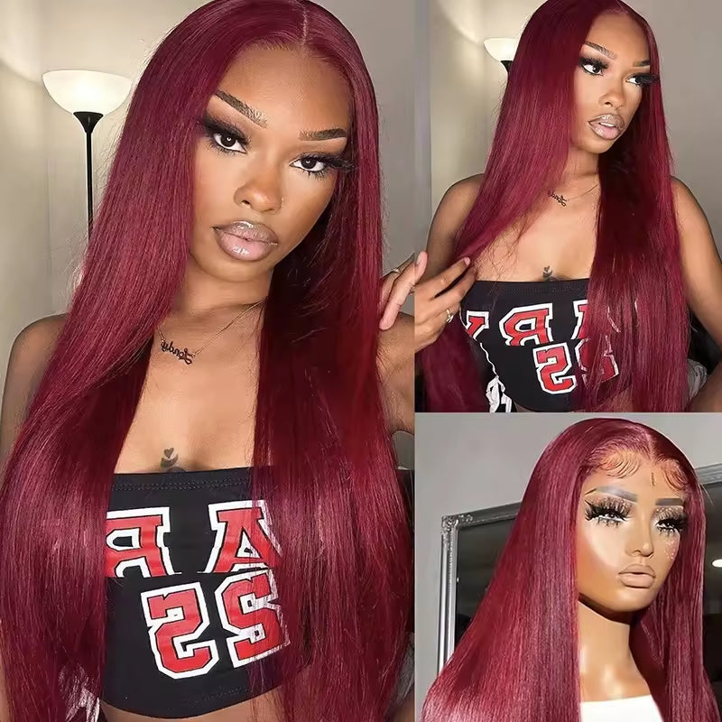 99J Burgundy Body Wave HD Lace Front Wig – view 3 of 5