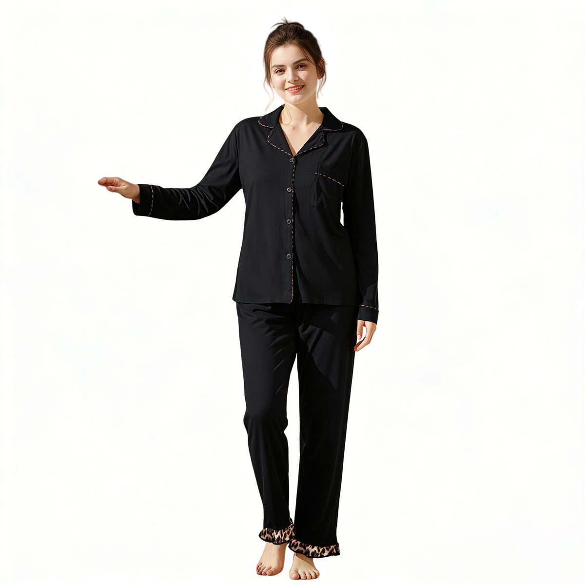 Cotton Long-Sleeve Pajama Set - view 5