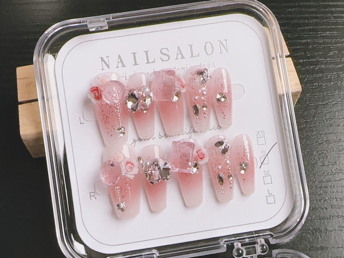 Pink Gem Press-On Nails (10 pcs) - view 6