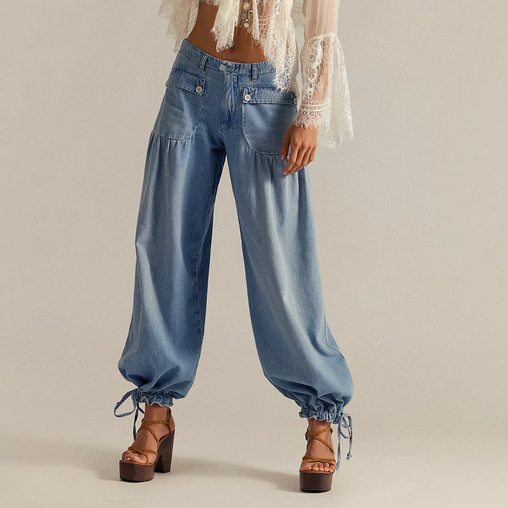 Loose Mid-Waist Straight Jeans – main view | My Dressing Room