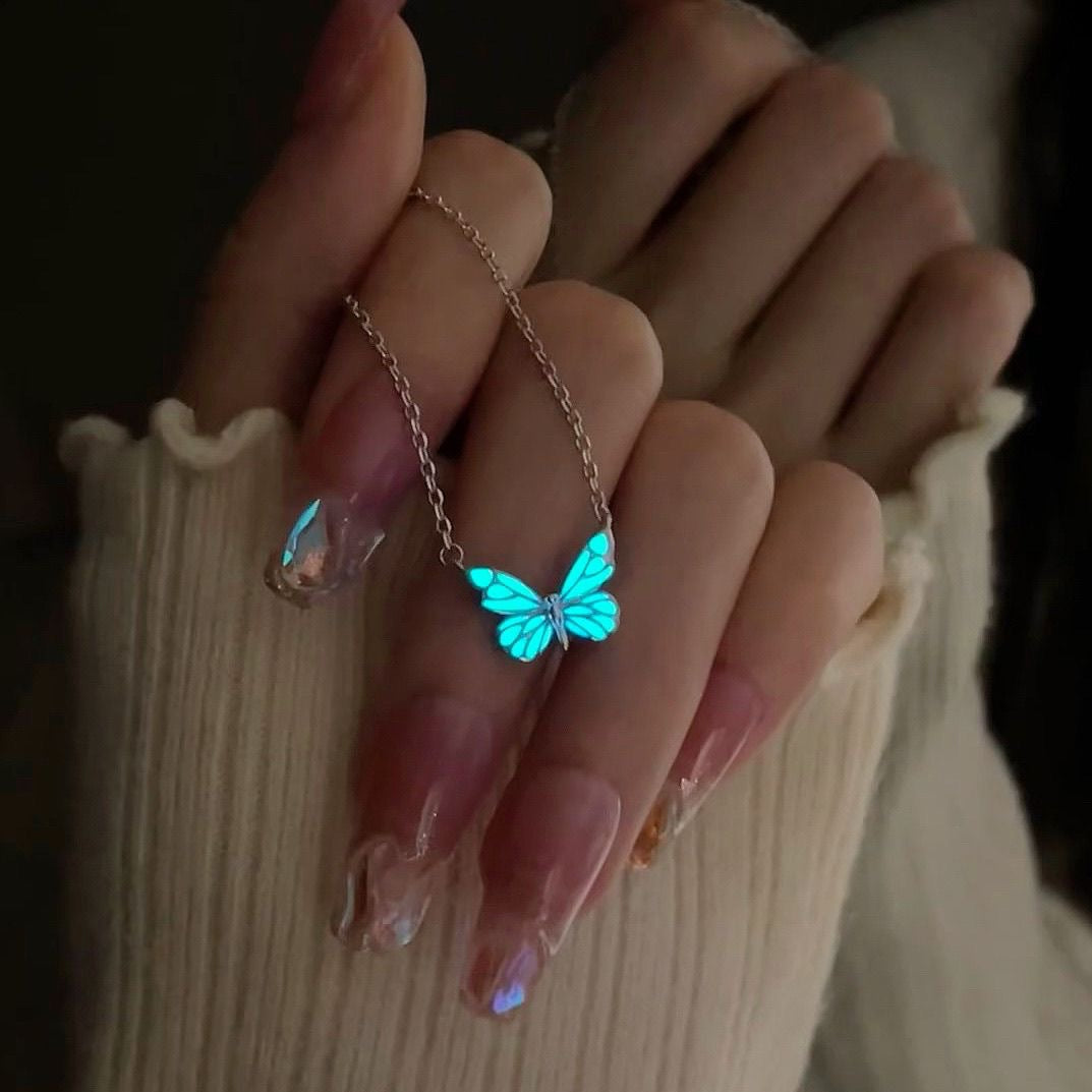 Glow-in-the-Dark Butterfly Necklace & Bracelet Set – view 9 of 10 | My Dressing Room