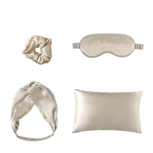 Satin Sleep Set in champagne – main view | My Dressing Room