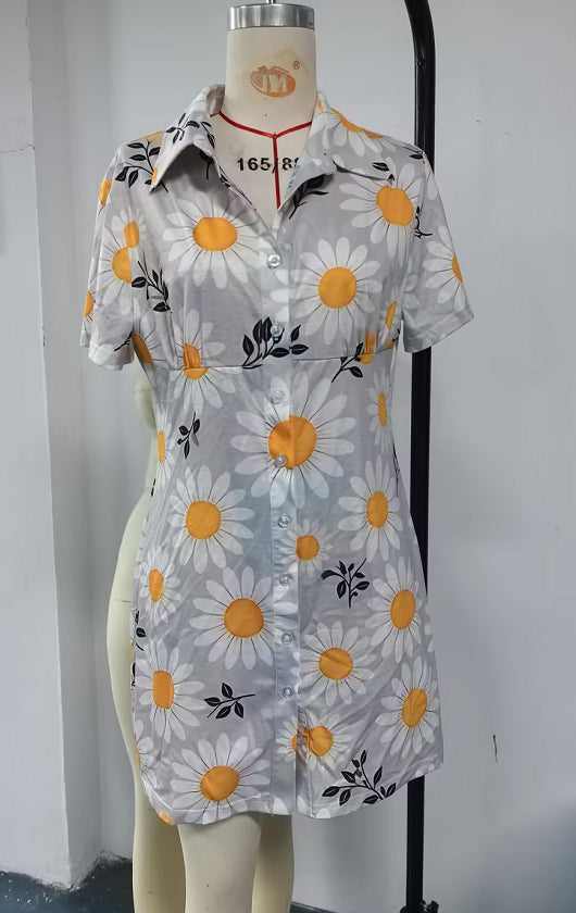 Collared Button-Front Bodycon Dress – view 3 of 6