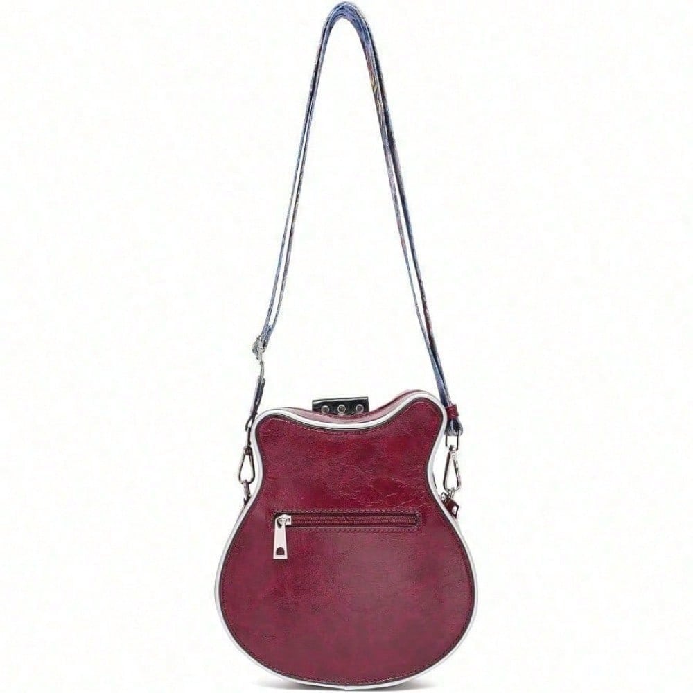 Guitar-Shaped Rivet Crossbody Bag – view 8 of 10 | My Dressing Room