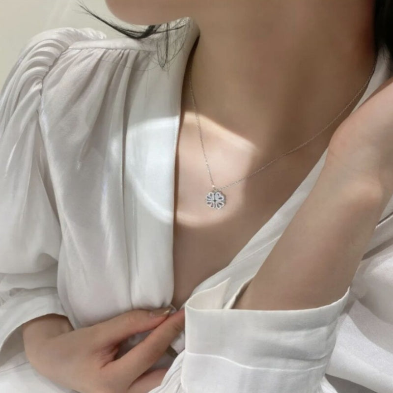 Heart Four-Leaf Clover Locket Necklace – view 11 of 11 | My Dressing Room