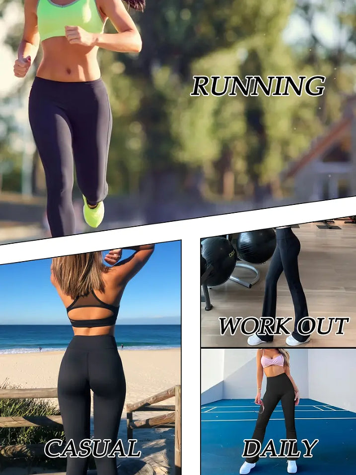 3-Piece High-Waist Flare Yoga Pants – view 5 of 5 | My Dressing Room