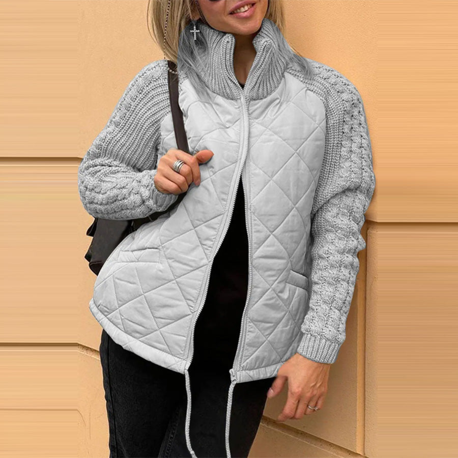 Stand Collar Zip-Up Knit Jacket – view 4 of 13 | My Dressing Room