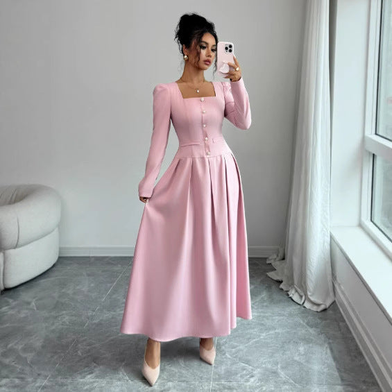 Pleated Puff-Sleeve Maxi Dress – view 6 of 6