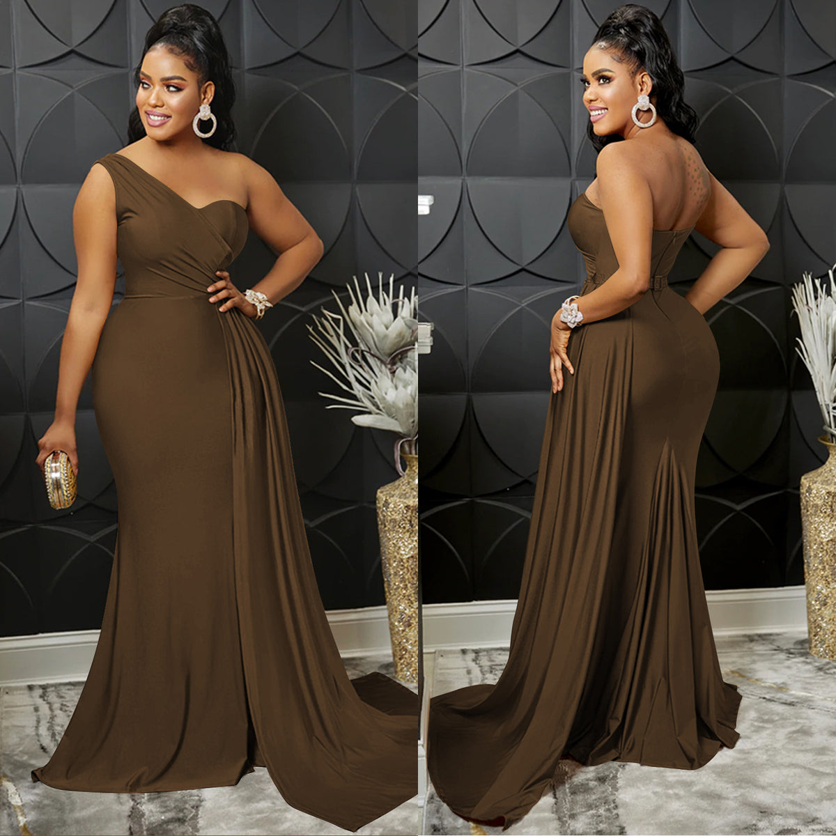 One-Shoulder Bodycon Maxi Dress – view 9 of 13