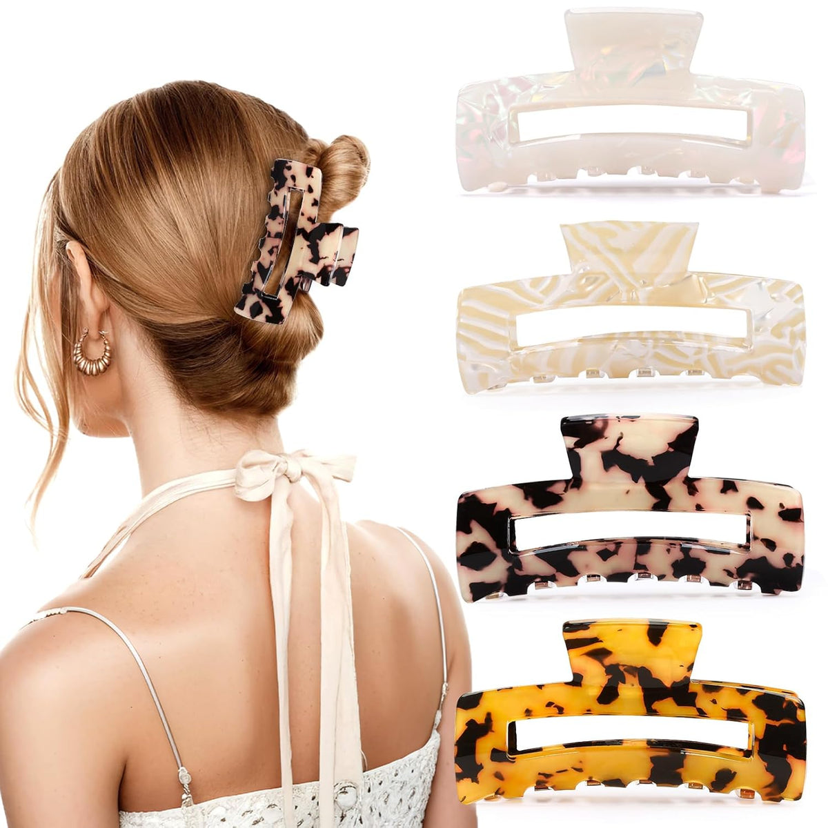 Tortoise Hair Claw Clips 4-Pack – view 2 of 5 | My Dressing Room