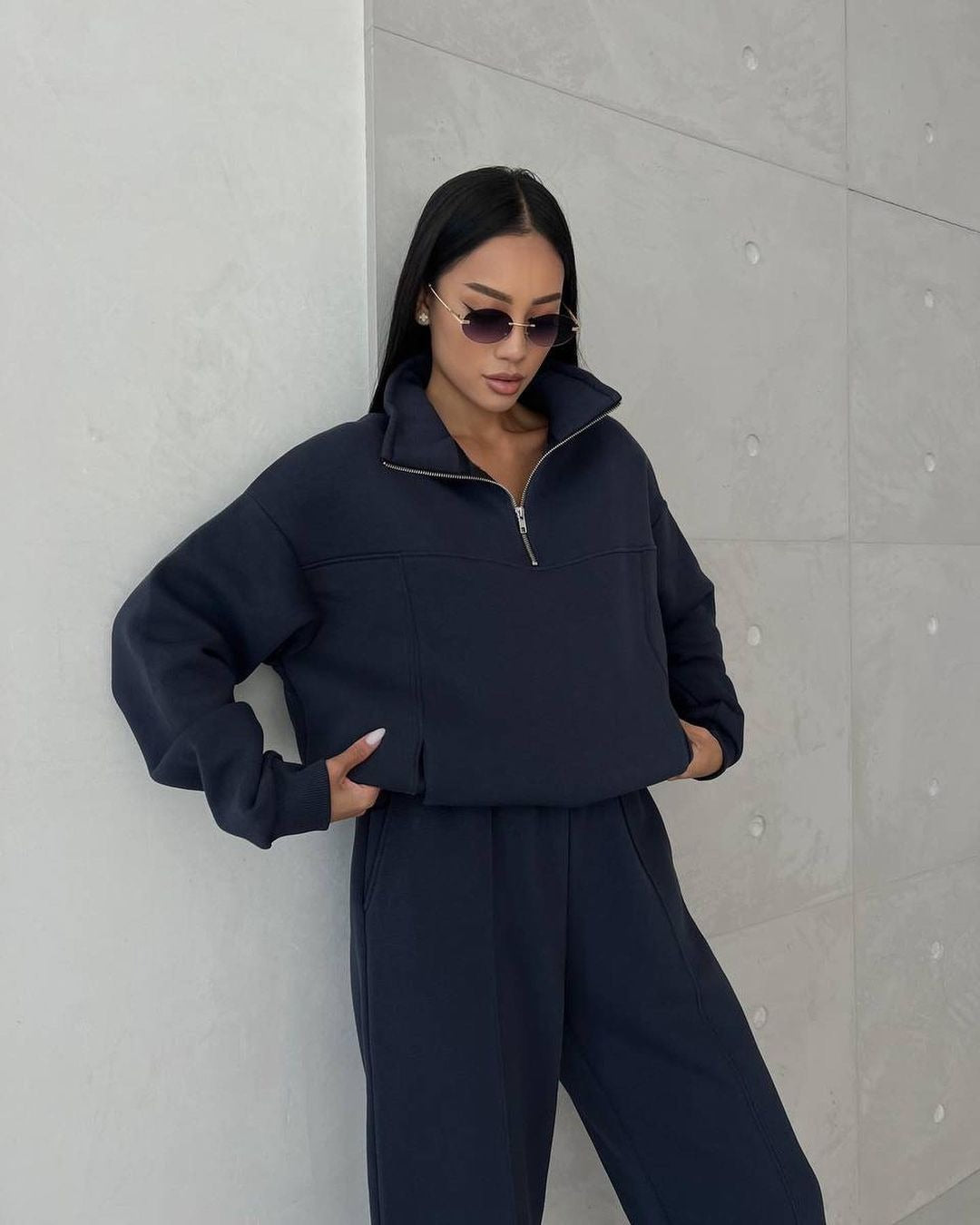 Zip-Up Jacket and Pants Tracksuit Set - view 5