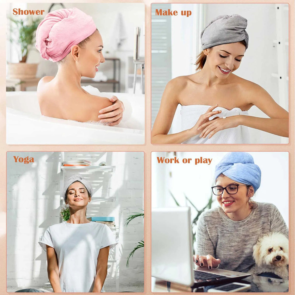 Microfiber Hair Towel Wrap 3-Pack, multicolour – view 4 of 7 | My Dressing Room