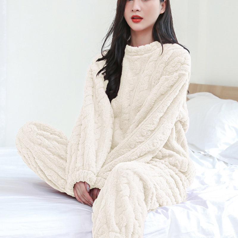 Coral Fleece Pullover Pajama Set - view 1