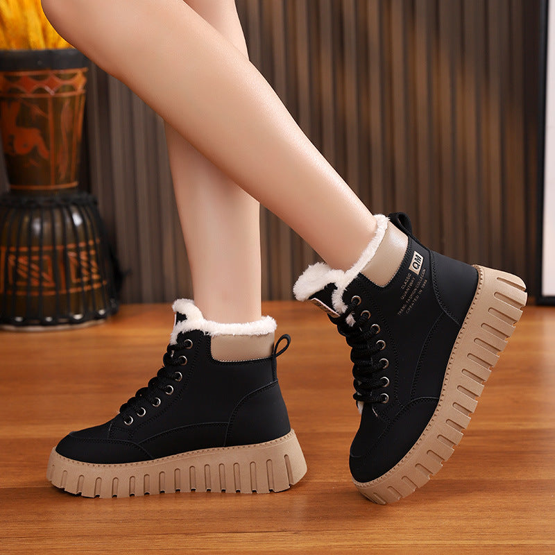 Lace-Up Fleece Snow Boots – view 6 of 10 | My Dressing Room
