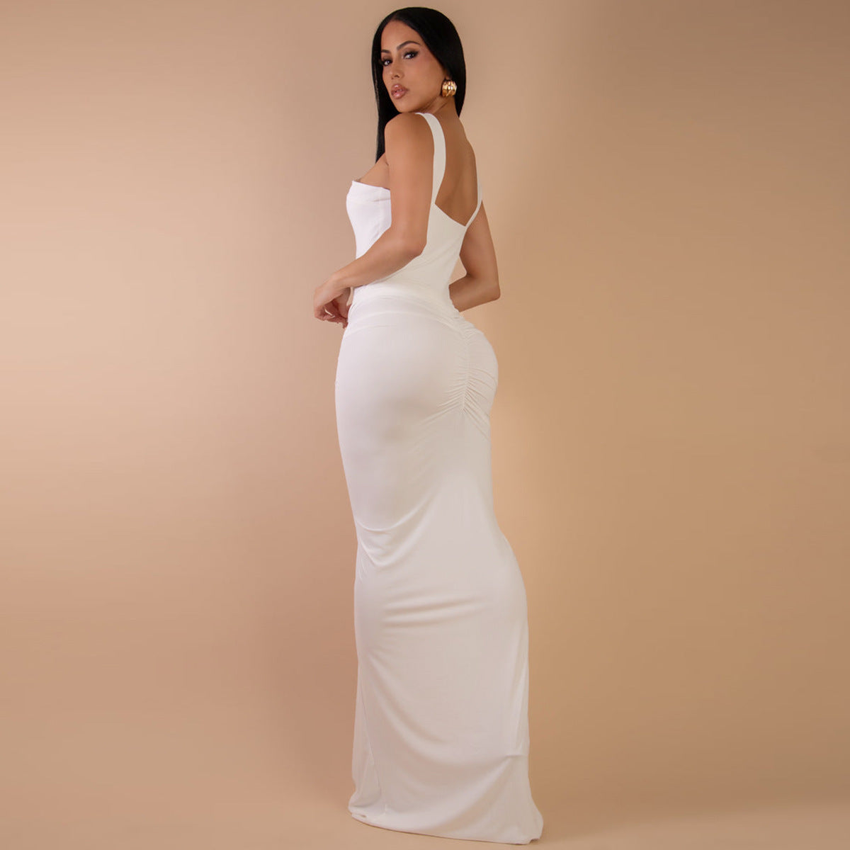 Pleated Strapless Maxi Dress – view 7 of 9
