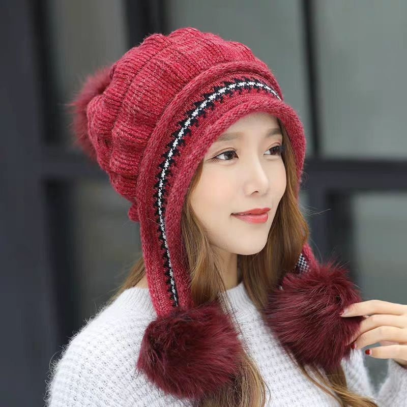 Cozy Fleece-Feel Ear-Flap Pom-Pom Beanie – view 24 of 27 | My Dressing Room