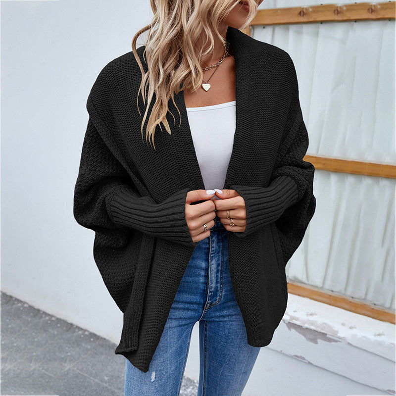 Loose Bat-Sleeve Knitted Cardigan – view 2 of 11 | My Dressing Room